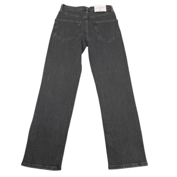 NWT ZARA The Slim Cropped High Rise Jean In Washed Black Size 2 - Picture 4 of 7